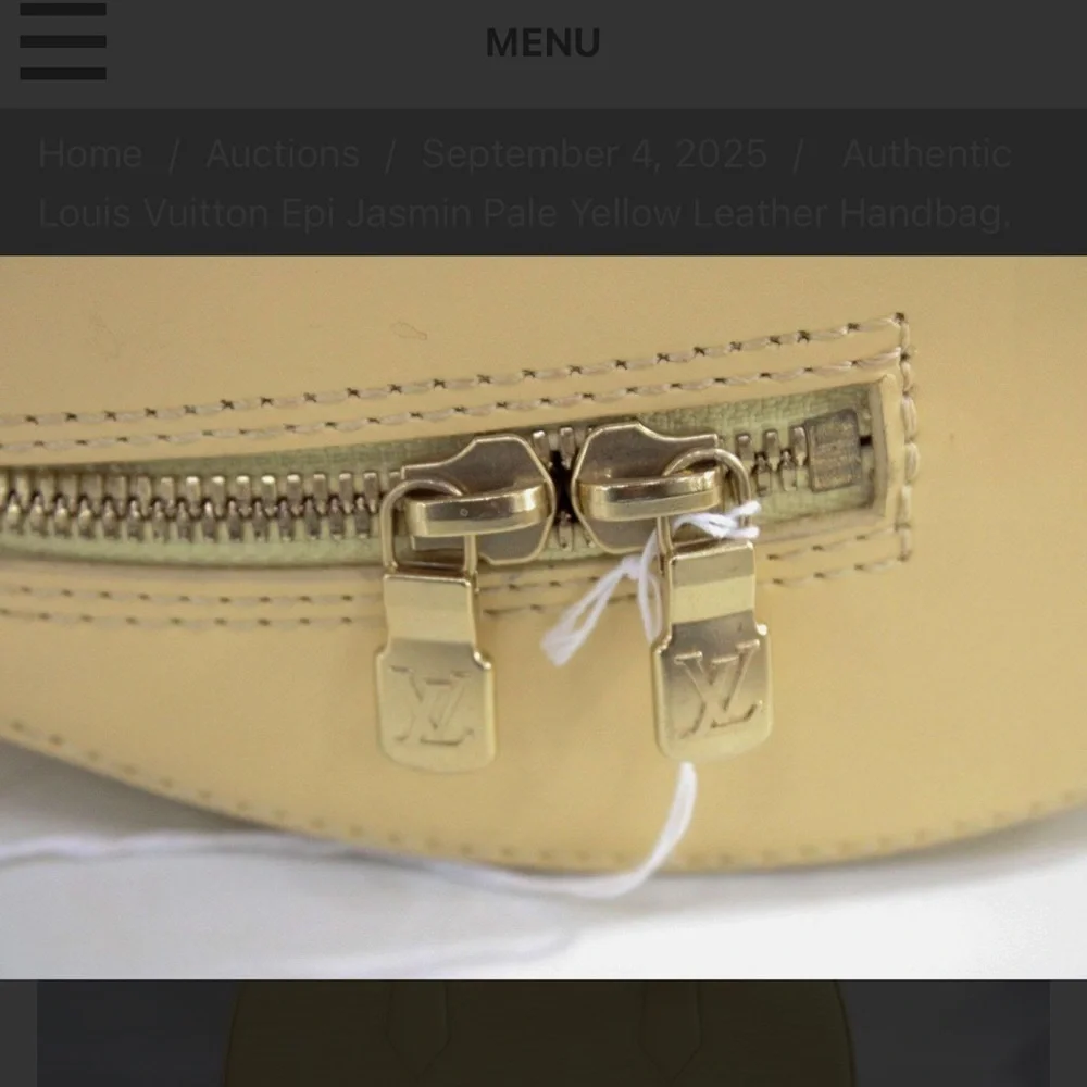 Louis Vuitton Cream Leather Satchel